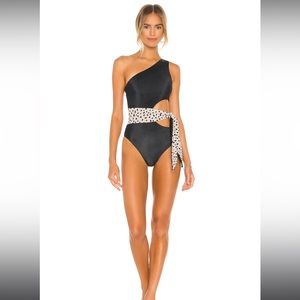 Beach Riot Carlie One Piece in Taupe Spot